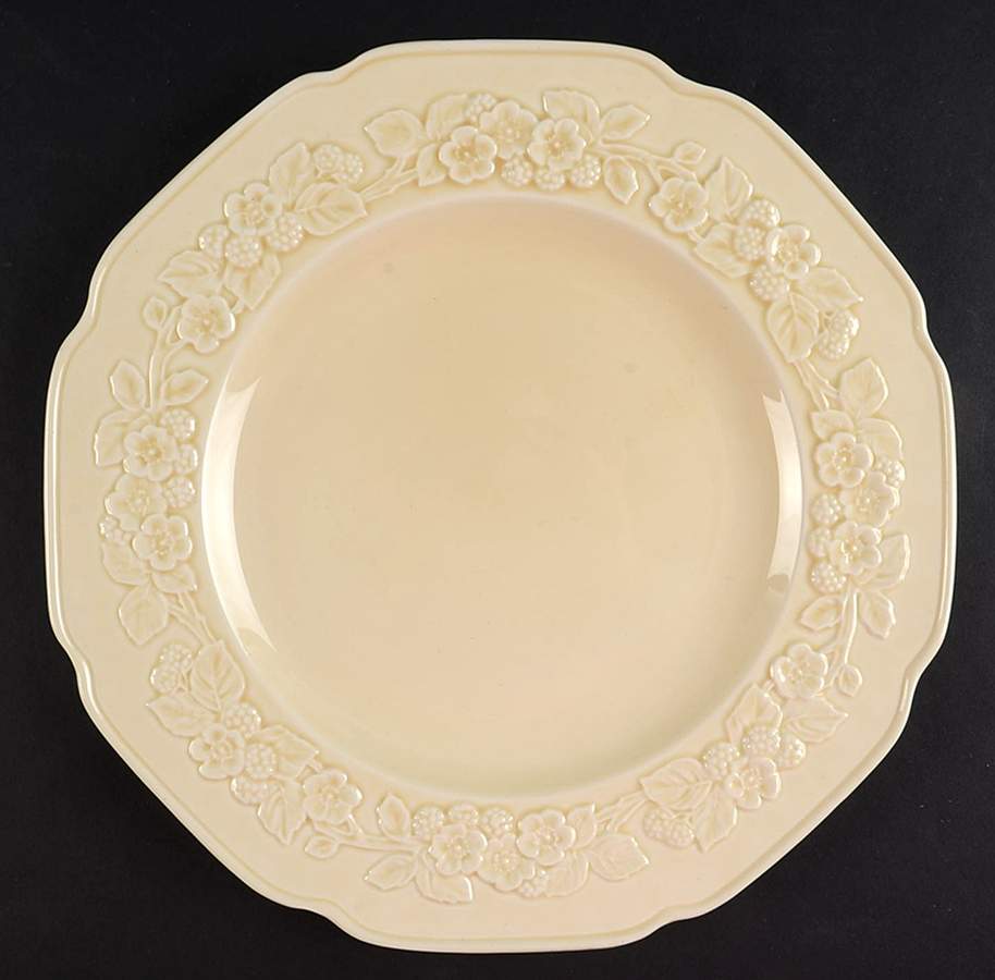 Gainsborough (All White)(Also A Shape) Dinner Plate by Crown Ducal-1