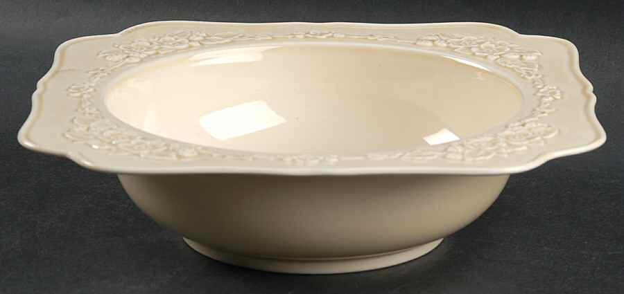 Gainsborough (All White)(Also A Shape) 8" Square Vegetable Bowl by Crown Ducal-1