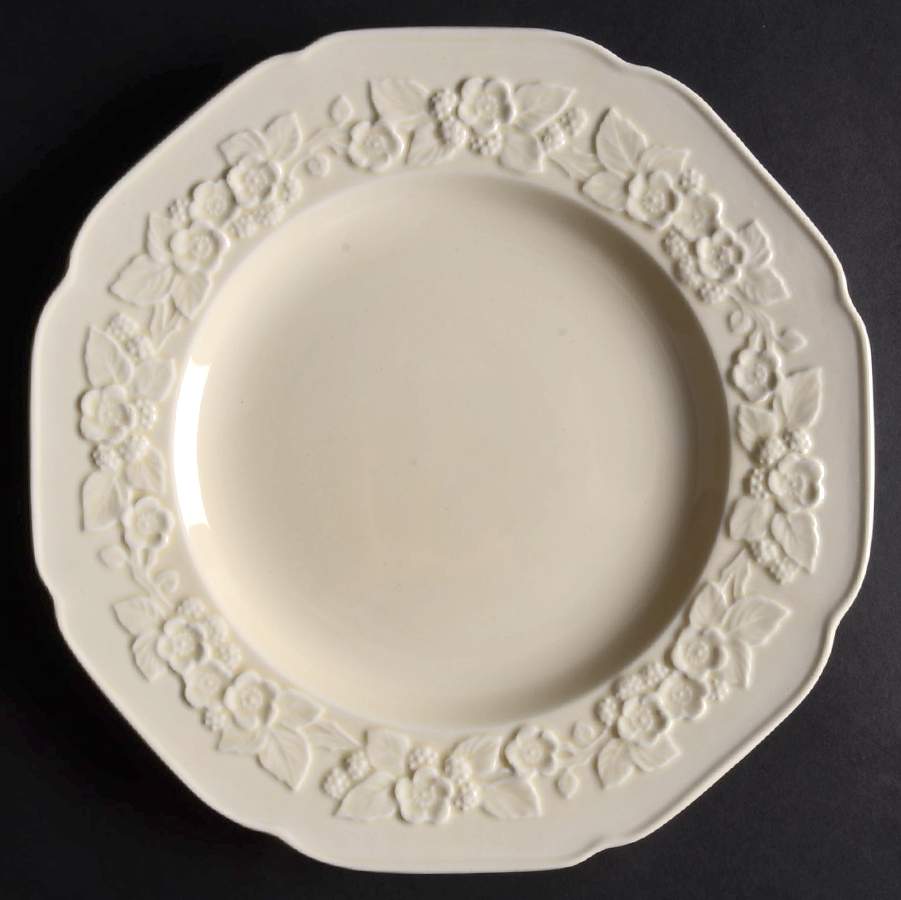 Gainsborough (All White)(Also A Shape) Luncheon Plate by Crown Ducal-1