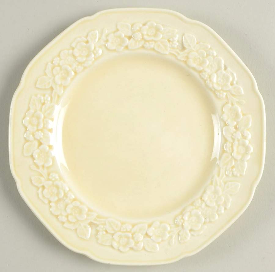 Gainsborough (All White)(Also A Shape) Bread & Butter Plate by Crown Ducal-1