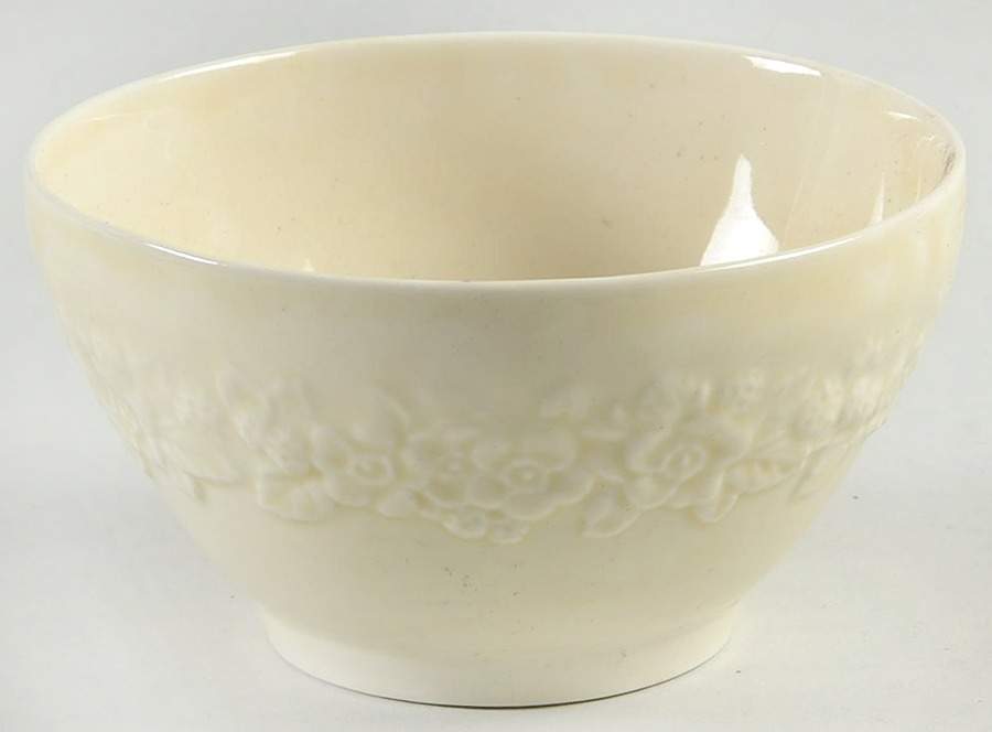 Gainsborough (All White)(Also A Shape) Open Sugar Bowl by Crown Ducal-1