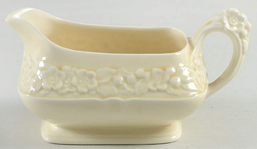 Gainsborough (All White)(Also A Shape) Creamer by Crown Ducal-1