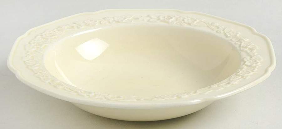 Gainsborough (All White)(Also A Shape) Rim Cereal Bowl by Crown Ducal-1