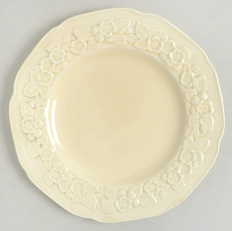 Gainsborough (All White)(Also A Shape) Salad Plate by Crown Ducal-1
