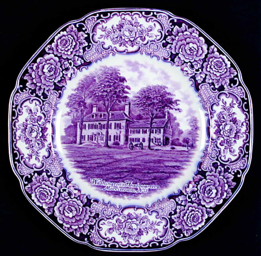 George Washington Memorial Lilac Dinner Plate by Crown Ducal-1