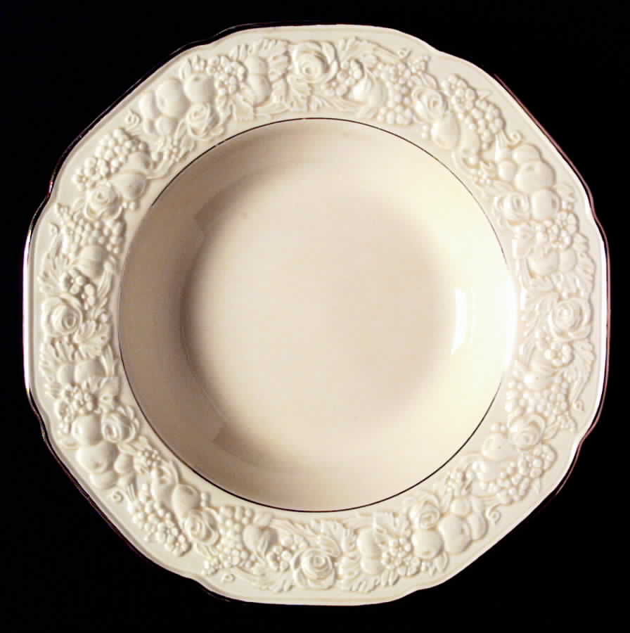 Golden Glamour Rim Soup Bowl by Crown Ducal-1