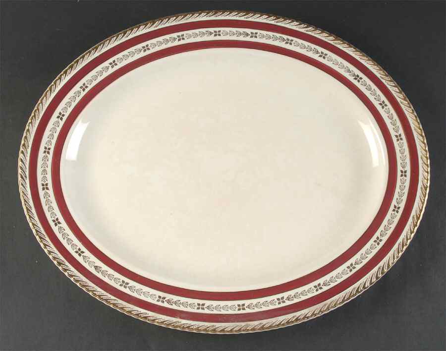 Marquis 16" Oval Serving Platter by Crown Ducal-1