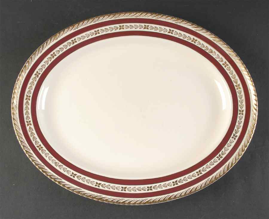 Marquis 14" Oval Serving Platter by Crown Ducal-1