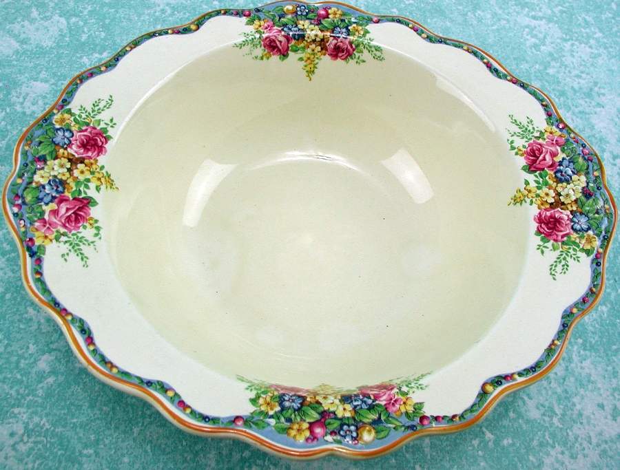 Pasadena 10" Oval Vegetable Bowl by Crown Ducal-1