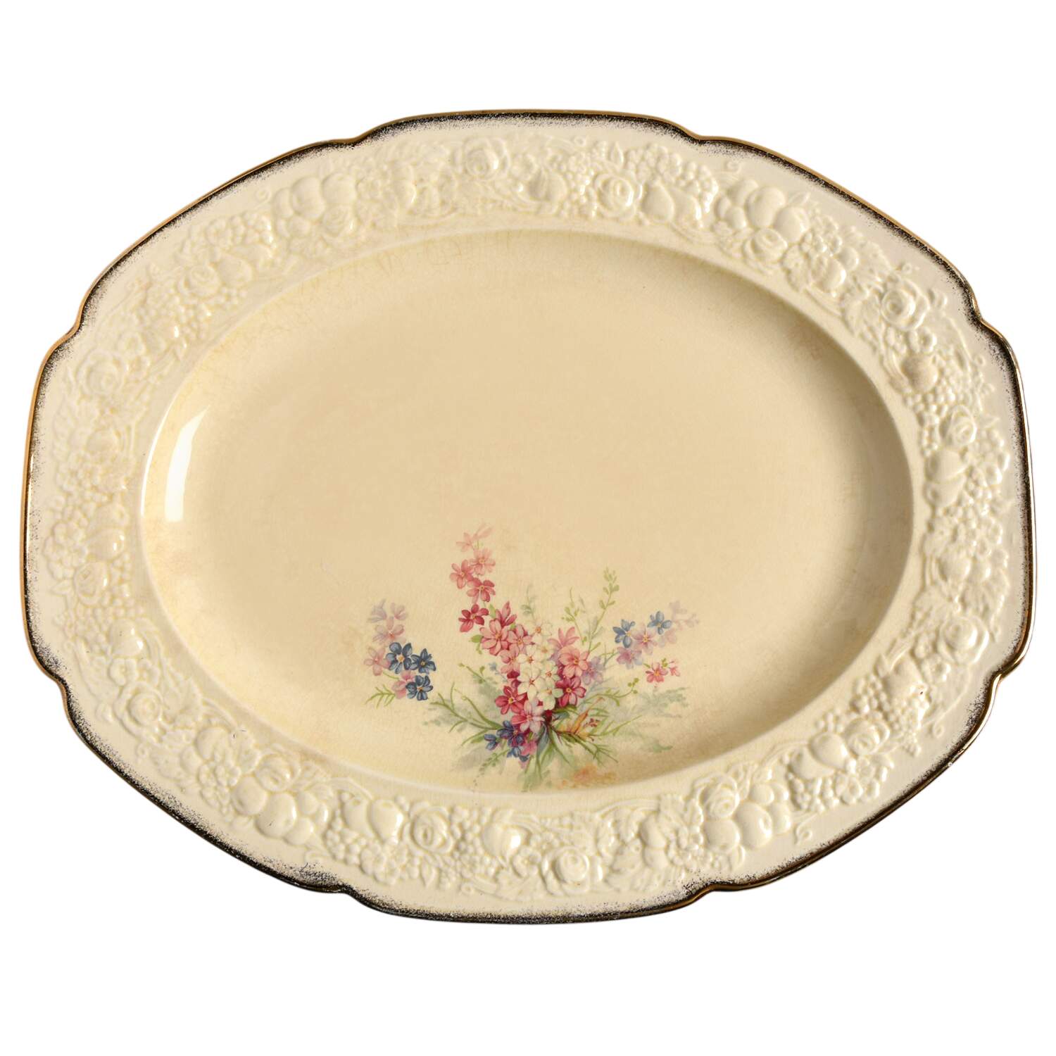 Picardy 16" Oval Serving Platter by Crown Ducal-1