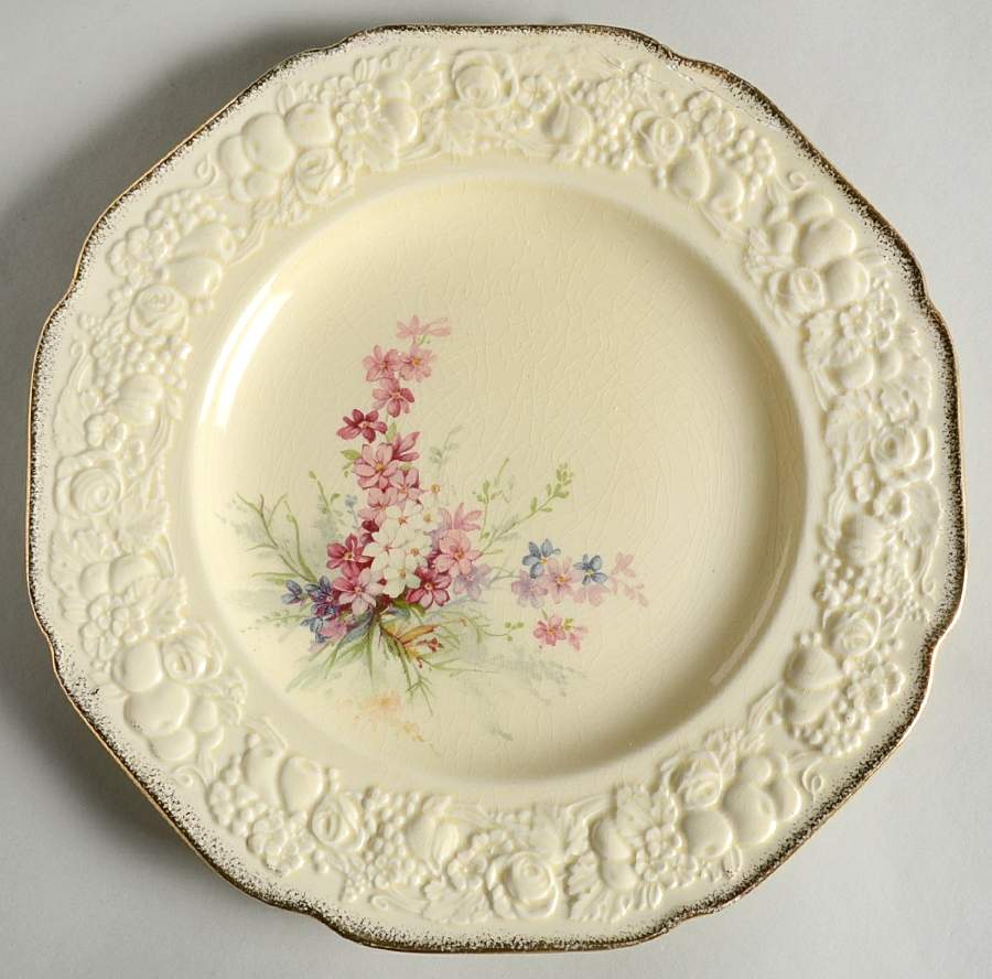 Picardy Dinner Plate by Crown Ducal-1