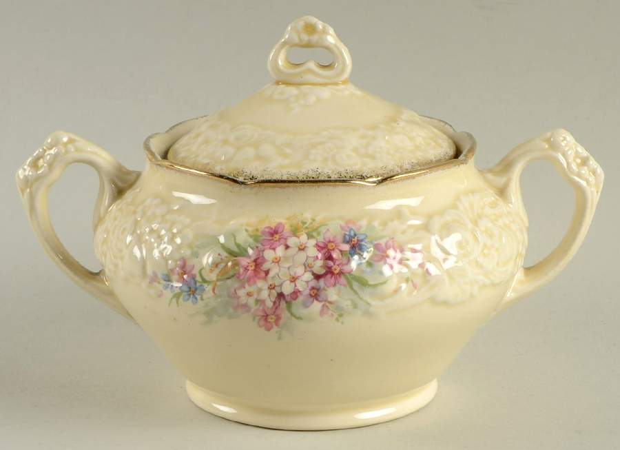 Picardy Sugar Bowl & Lid by Crown Ducal-1