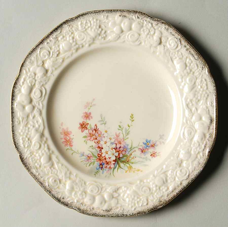 Picardy Bread & Butter Plate by Crown Ducal-1