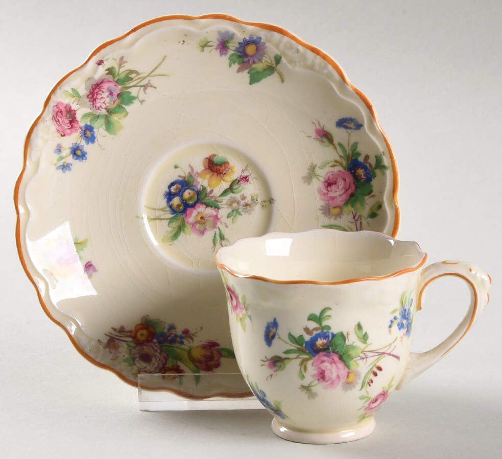 Pinafore Footed Demitasse Cup & Saucer Set by Crown Ducal-1