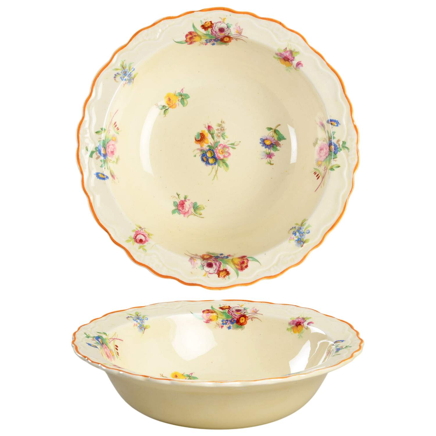 Pinafore Rim Cereal Bowl by Crown Ducal-1