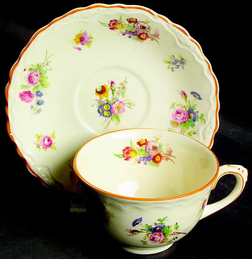 Pinafore Footed Cup & Saucer Set by Crown Ducal-1