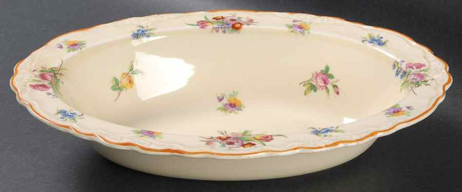Pinafore 10" Oval Vegetable Bowl by Crown Ducal-1