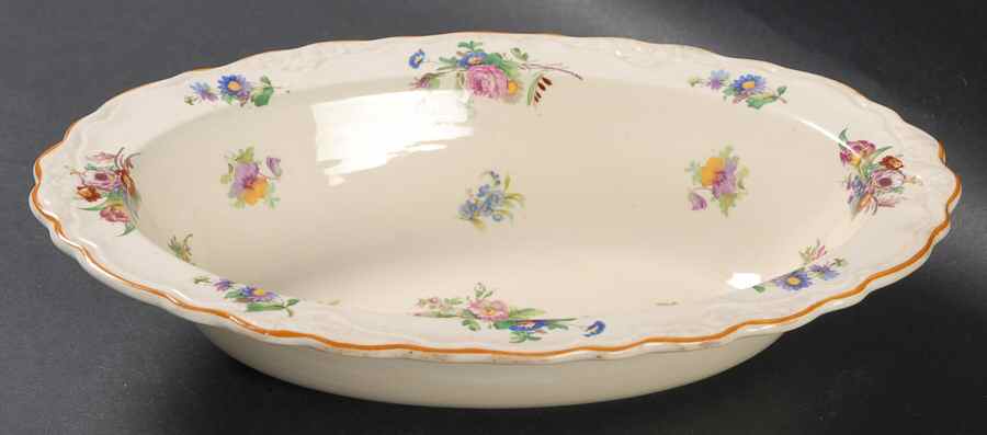 Pinafore 9" Oval Vegetable Bowl by Crown Ducal-1