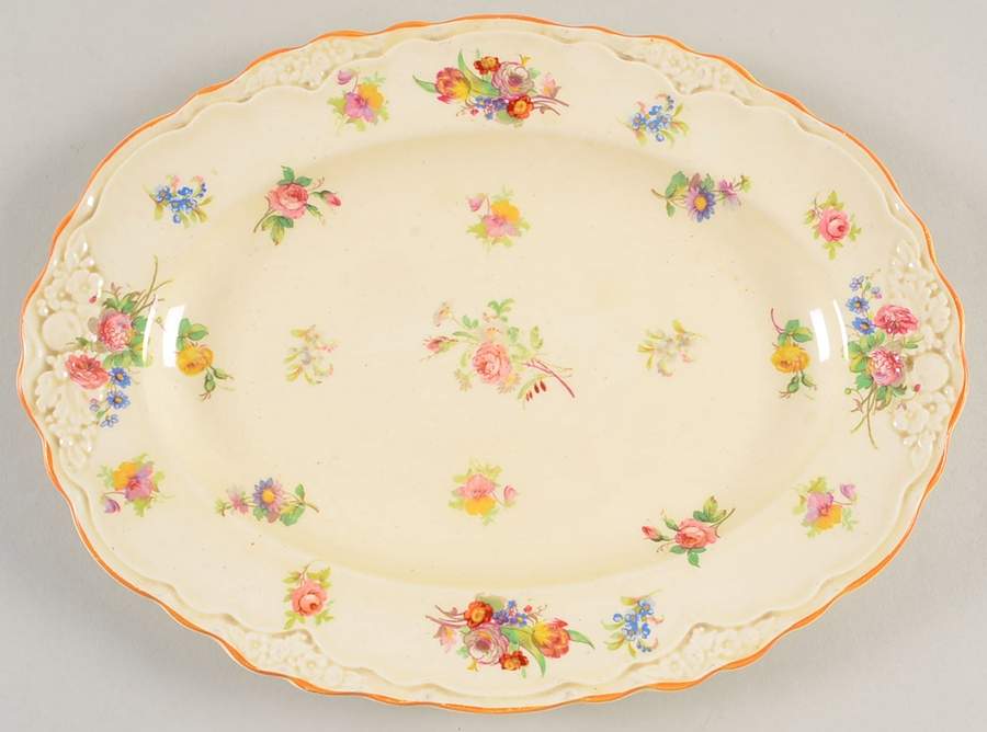 Pinafore 10" Oval Serving Platter by Crown Ducal-1