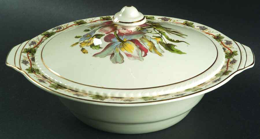 Riviera Round Covered Vegetable by Crown Ducal-1