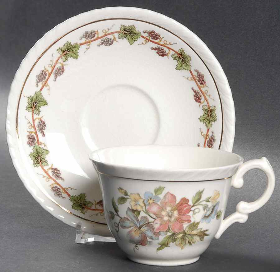 Riviera Flat Cup & Saucer Set by Crown Ducal-1