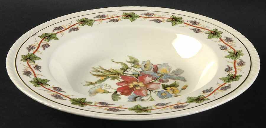 Riviera Large Rim Soup Bowl by Crown Ducal-1
