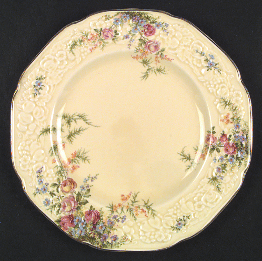 Rosalie Dinner Plate by Crown Ducal-1