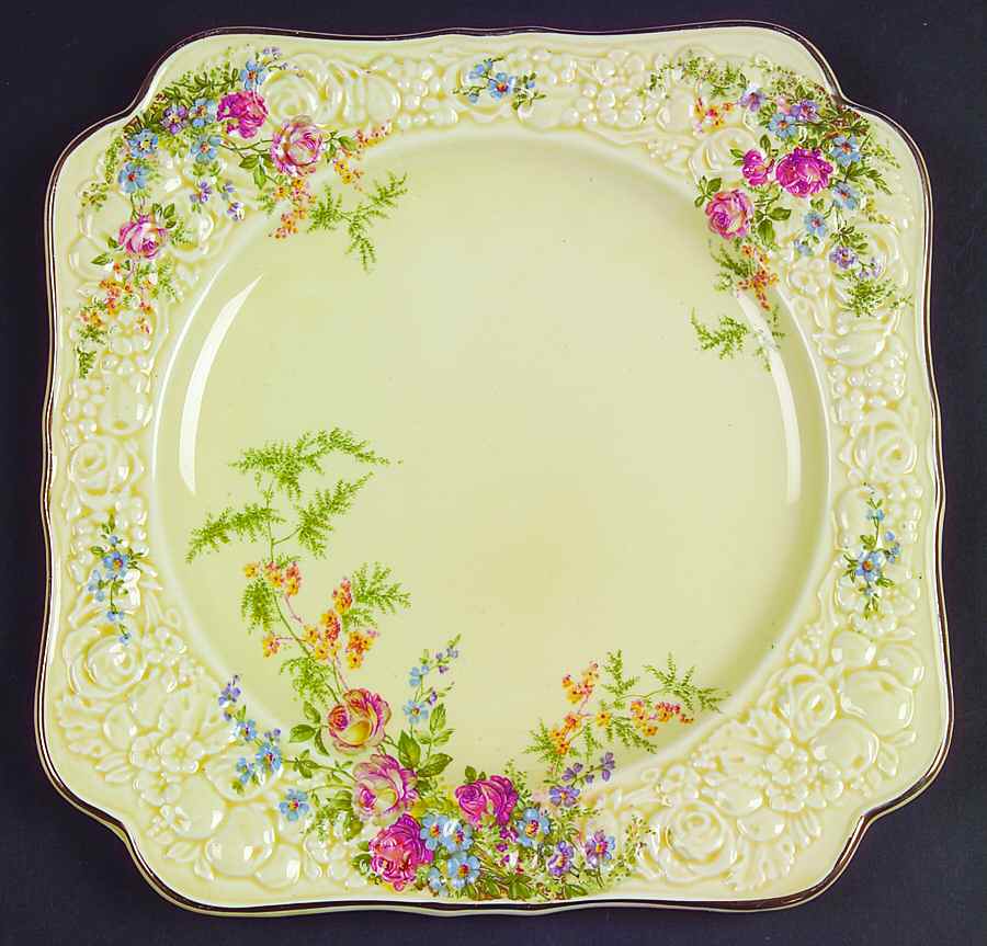 Rosalie Square Luncheon Plate by Crown Ducal-1