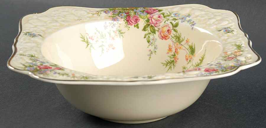 Rosalie 8" Square Vegetable Bowl by Crown Ducal-1