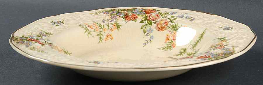 Rosalie Large Rim Soup Bowl by Crown Ducal-1