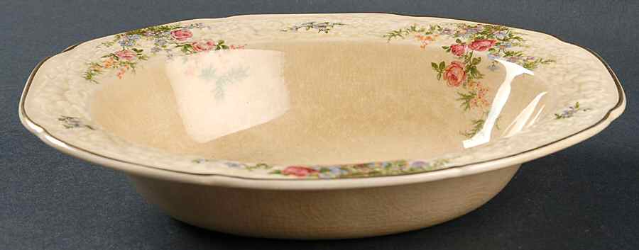 Rosalie 9" Oval Vegetable Bowl by Crown Ducal-1