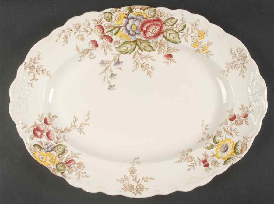 Rydal 16" Oval Serving Platter by Crown Ducal-1