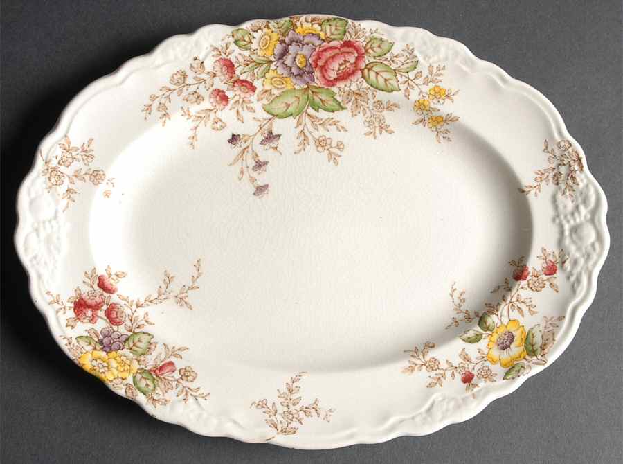 Rydal 10" Oval Serving Platter by Crown Ducal-1