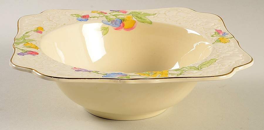 Sweet Pea 8" Square Vegetable Bowl by Crown Ducal-1
