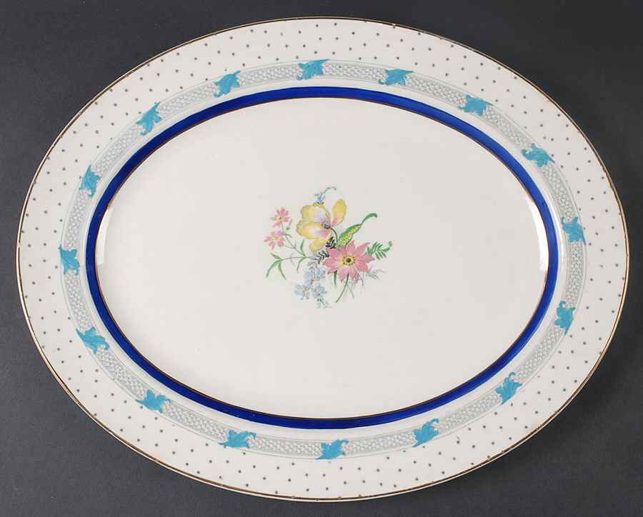 Tabor 14" Oval Serving Platter by Crown Ducal-1