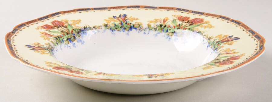 Tulip Large Rim Soup Bowl by Crown Ducal-1