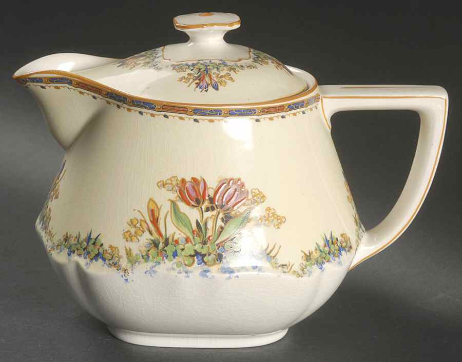 Tulip Teapot & Lid by Crown Ducal-1