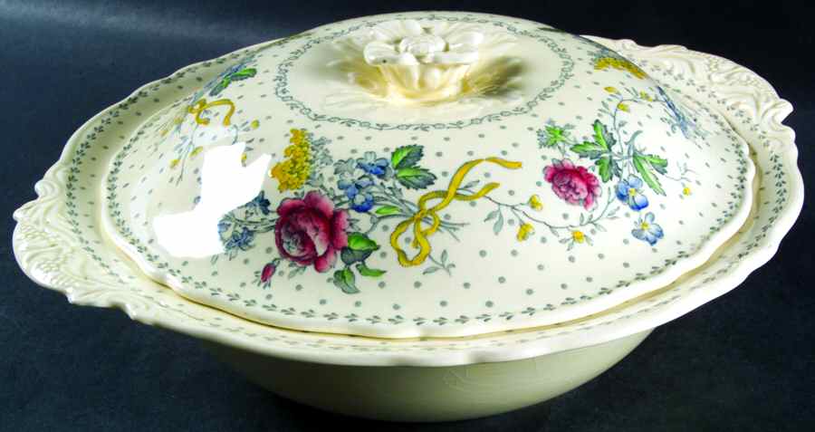 Vale Round Covered Vegetable by Crown Ducal-1