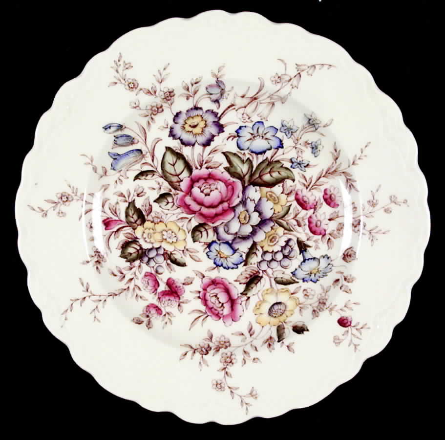 Wilmslow Brown Multicolor Dinner Plate by Crown Ducal-1