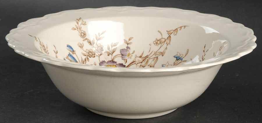 Wilmslow Brown Multicolor 9" Round Vegetable Bowl by Crown Ducal-1