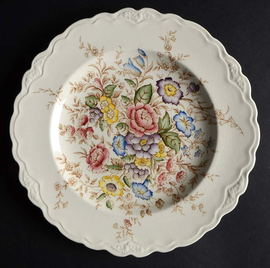 Wilmslow Brown Multicolor Dinner Plate by Crown Ducal-1