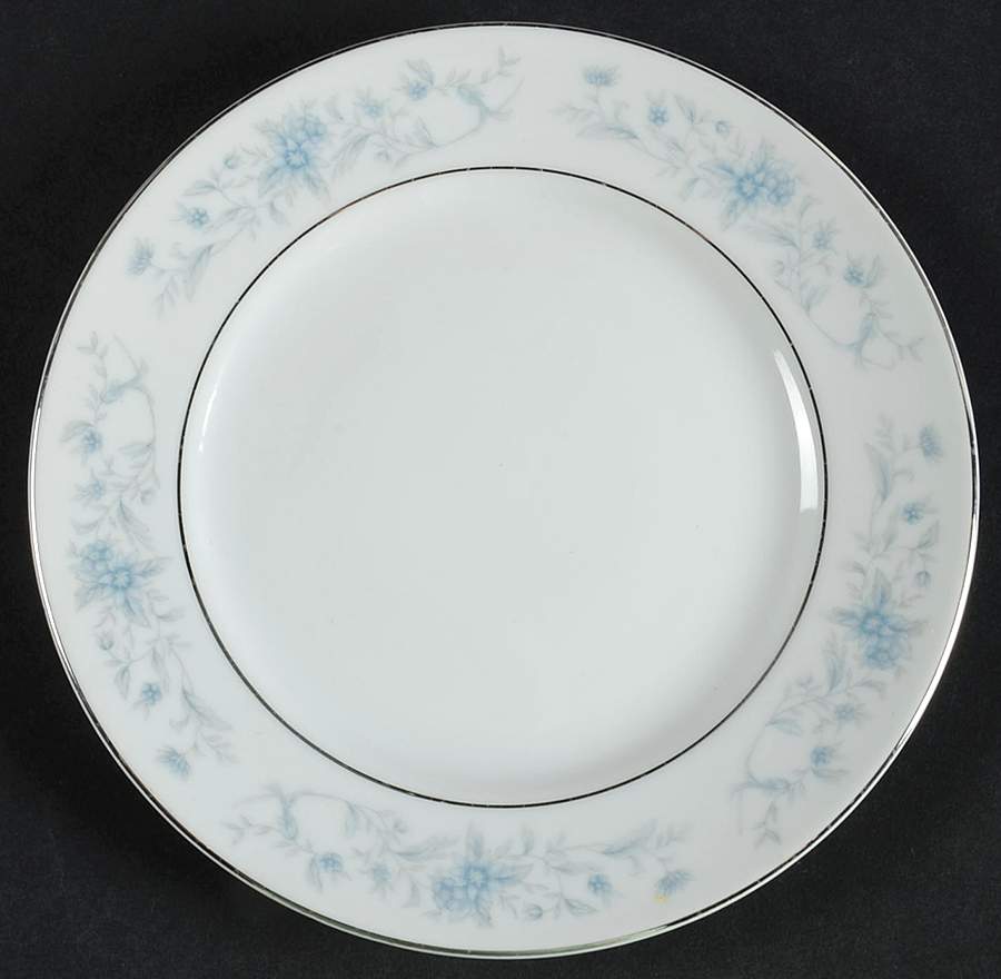 Blue Spray Bread & Butter Plate by Crest Wood-1