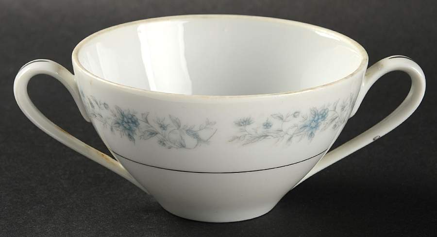 Blue Spray Sugar Bowl No Lid by Crest Wood-1