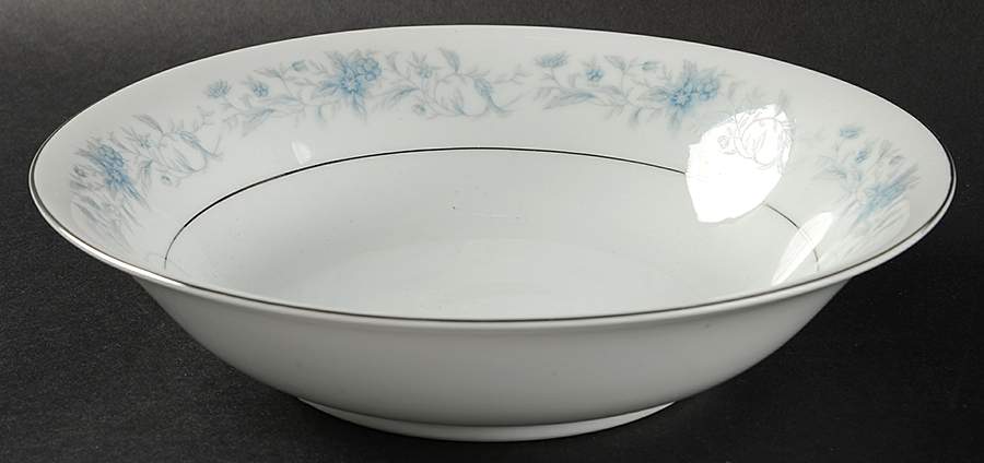 Blue Spray 9" Round Vegetable Bowl by Crest Wood-1