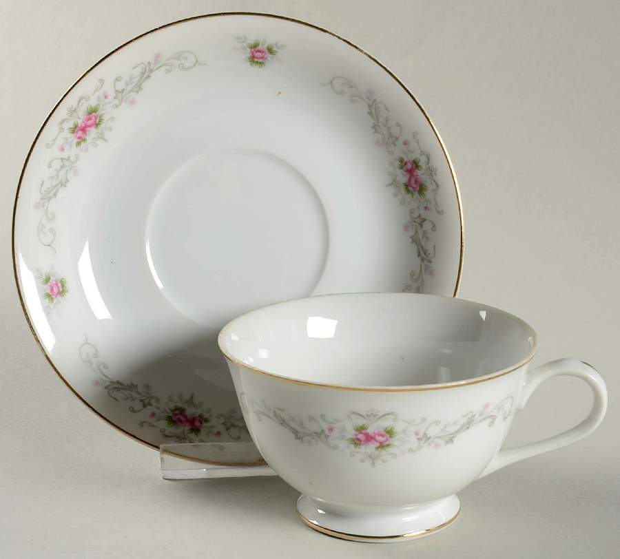 Blossom Time Footed Cup & Saucer Set by Crest Wood-1