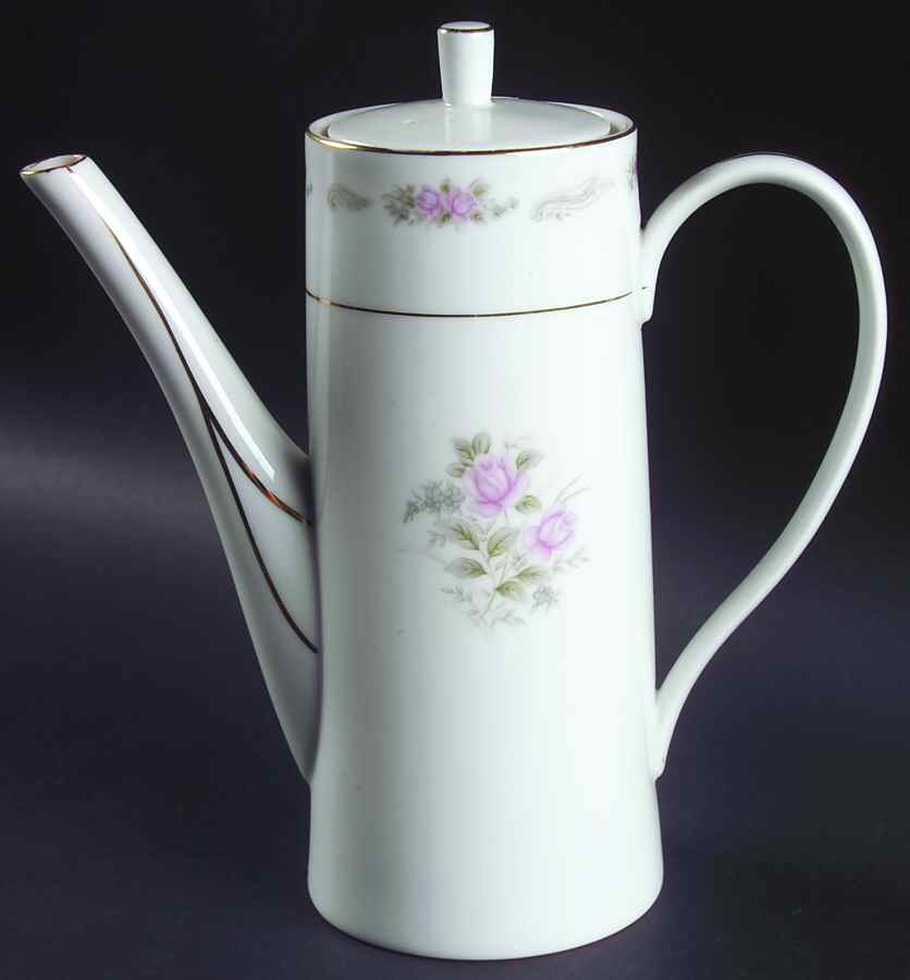 Bridal Rose Coffee Pot & Lid by Crest Wood-1