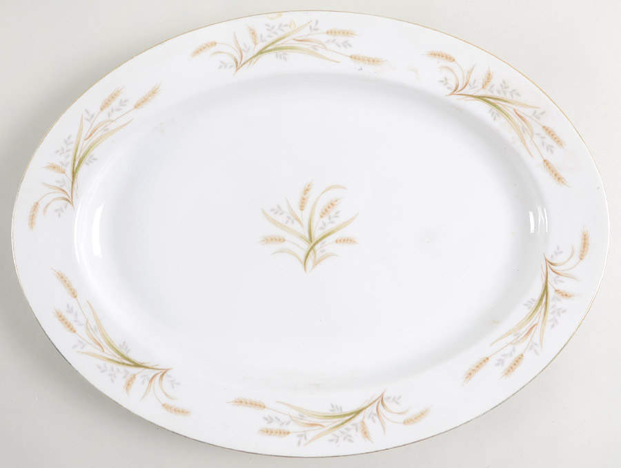 Eternal Wheat 14" Oval Serving Platter by Crest Wood-1