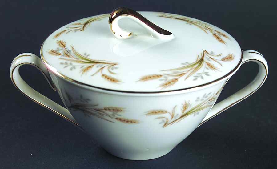 Eternal Wheat Sugar Bowl & Lid by Crest Wood-1