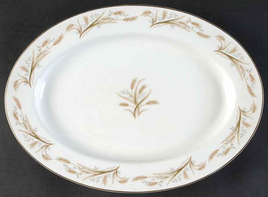 Eternal Wheat 12" Oval Serving Platter by Crest Wood-1