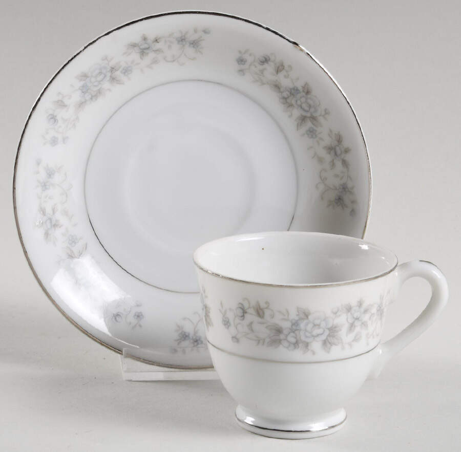 Heritage Footed Demitasse Cup & Saucer Set by Crest Wood-1